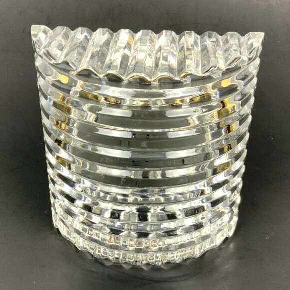 Illusions 24% Full Lead Crystal Quartz Clock Made In Czech Republic With Box - Picture 3 of 8